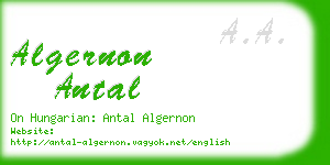 algernon antal business card